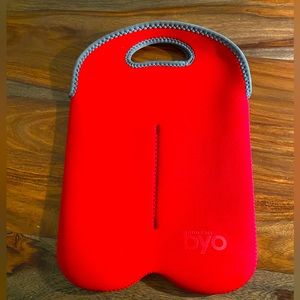 BuiltNY Neoprene Red Two-Bottle Wine Tote